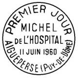 Oblitération 1er jour à Nice le 24 mars 1960 