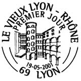 Oblitération 1er jour à Lyon le 19 mai 2001