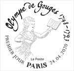 Oblitération 1er jour à  Paris au carré d'Encre le 24 et 25 avril 2020