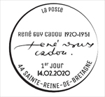 Oblitération 1er jour à Paris au carré d'Encre et à Sainte-Reine-de-Bretagne (44) le 14 et 15 février 2020