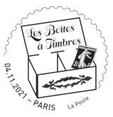 Oblitération 1er jour à Paris au carré d'Encre 3 bis rue des Mathurins, 75009 PARIS et pour les 75 ans du salon Philatélique d’Automne, Espace Champerret Hall A - 6, rue Jean Ostreicher 75017 Paris entrée gratuite.du 4 au 7 novembre 2021