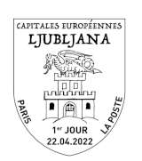 Oblitération 1er jour au carré d'Encre 3 bis rue des Mathurins, 75009 PARIS le 22 et 23 avril 2022