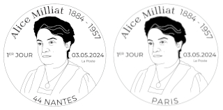 Oblitération 1er jour le 3 et 4 mai  2024<br>-  Au carré d'Encre de 10h à 19h, 13 bis rue des Mathurins, 75009 PARIS<br>- La Maison des Hommes et Techniques, de 10h à 17h, Bâtiment Ateliers et Chantiers de Nantes, 2 bis Boulevard Léon Bureau, 44200 NANTES.