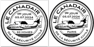 Oblitération 1er jour les 5 et 6 juillet 2024<br>- Au carré d'Encre de 10h à 19h, 13 bis rue des Mathurins, 75009 PARIS<br>- Bureau de poste de Nîmes Romanités, le vendredi de 9h à 18h et le samedi de 9h à 12h, 1 boulevard de Bruxelles, 30006 NÎMES.