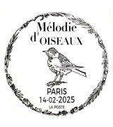 Oblitération 1er jour le 14 et 15 février 2025<br>- Au carré d'Encre de 10h à 19h, 13 bis rue des Mathurins, 75009 PARIS (Fermé le lundi, Oblitération jusqu’à 17h)